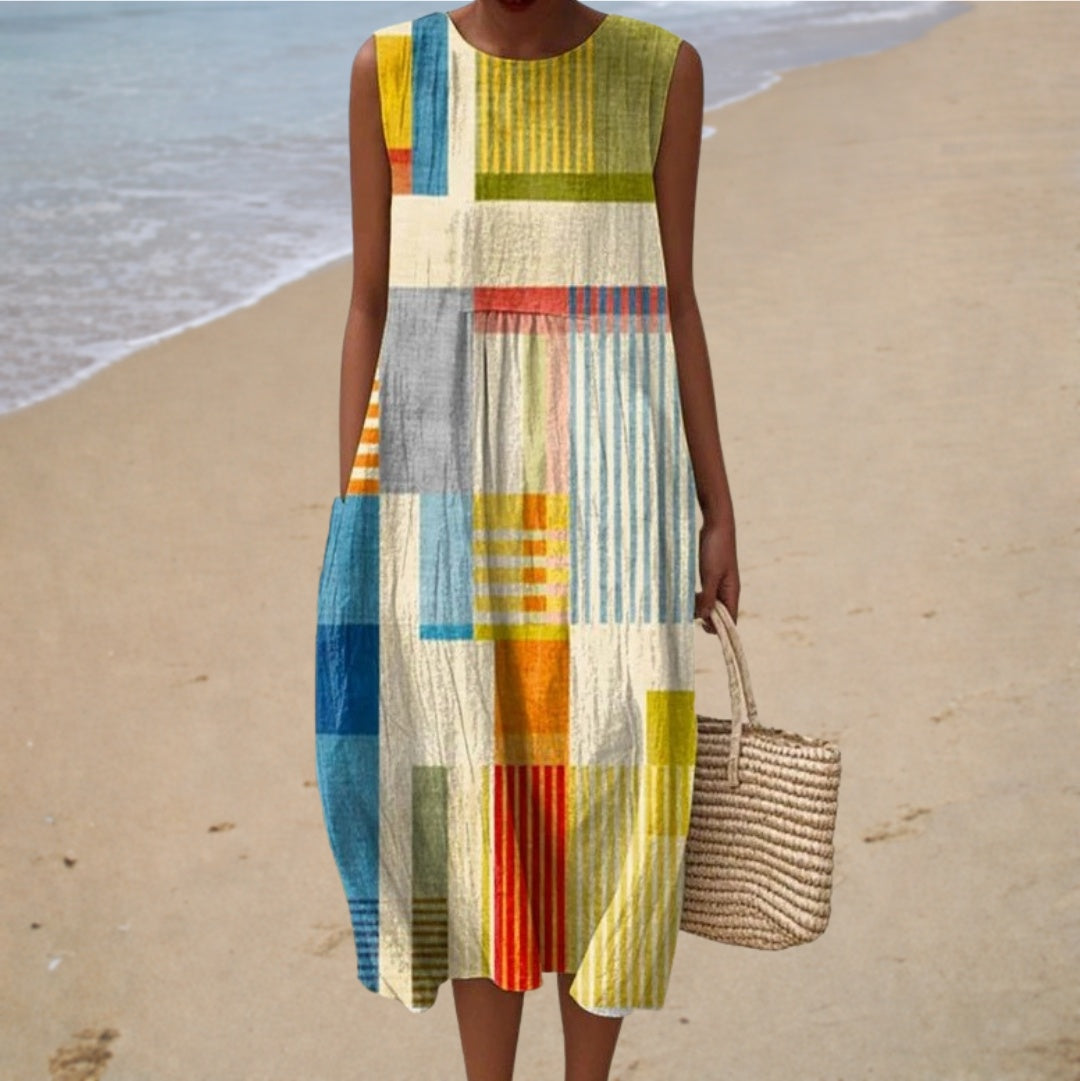 Remedios | Vestido Largo de Playa Estampado Mujer