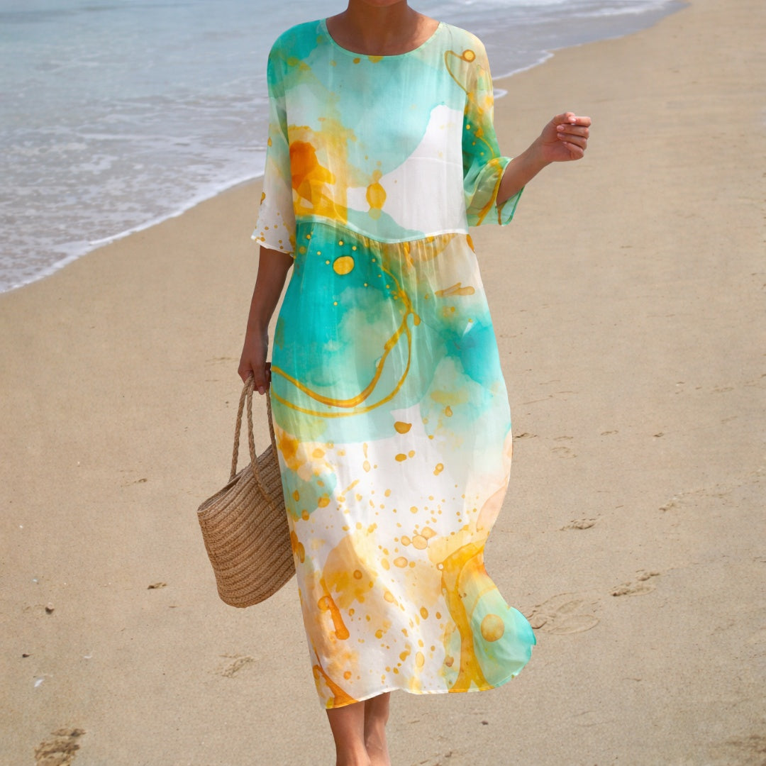 Remedios | Vestido Largo de Playa Estampado Mujer