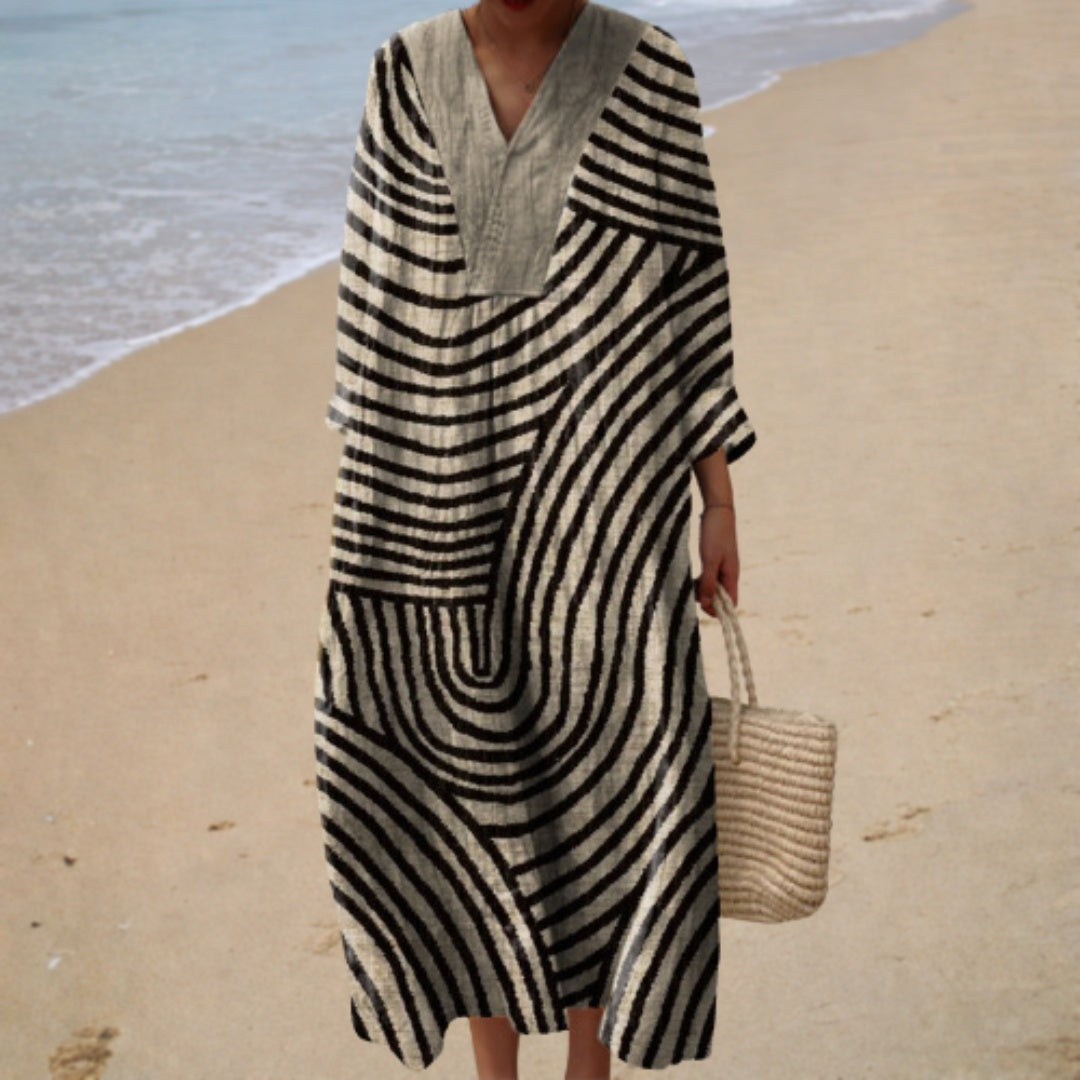 Remedios | Vestido Largo de Playa Estampado Mujer