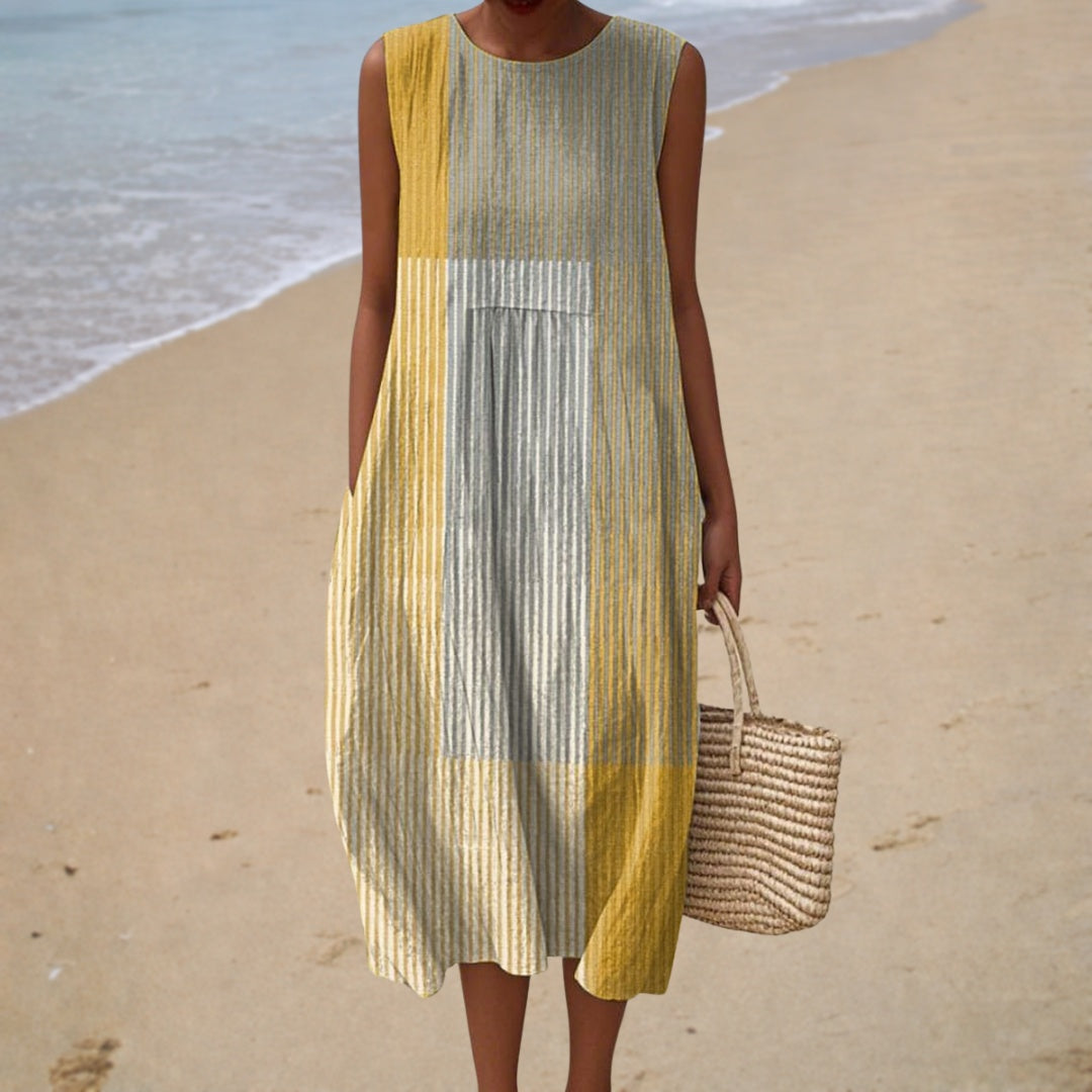 Remedios | Vestido Largo de Playa Estampado Mujer