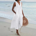 Soledad | Vestido Largo de Verano Mujer Escote V Tirantes
