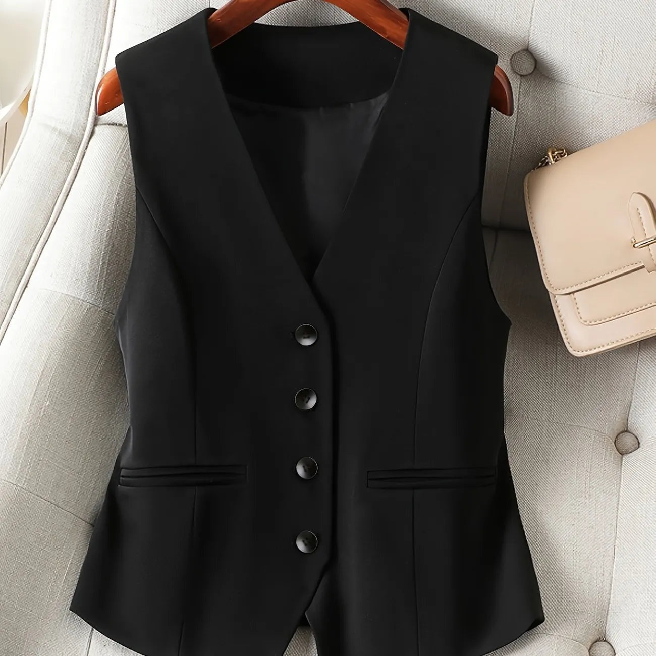 Tomás | Chaleco Elegante con Botones Hombre Escote V