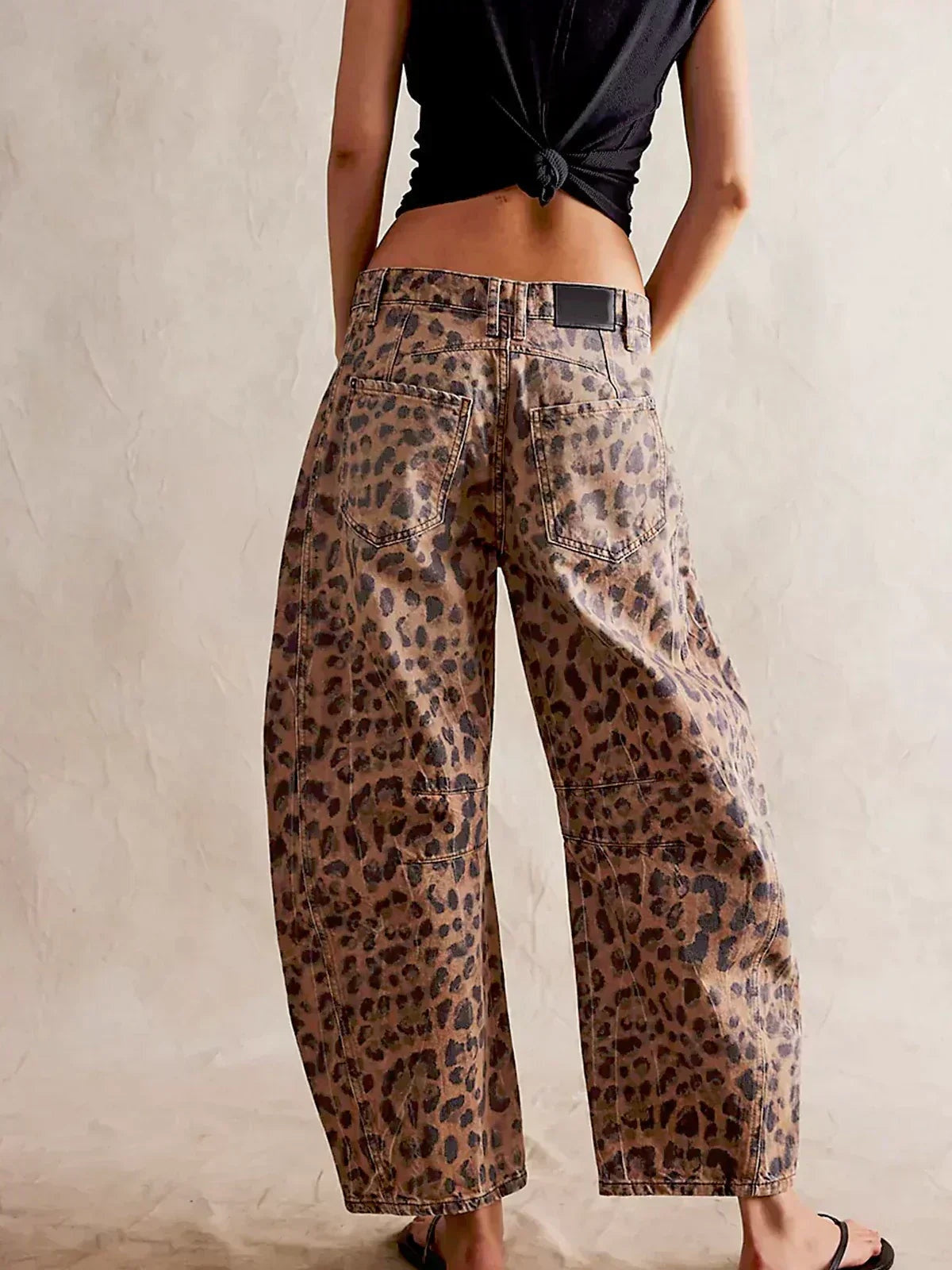 Alicia | Vaqueros Wide Leg Estampado Animal Mujer