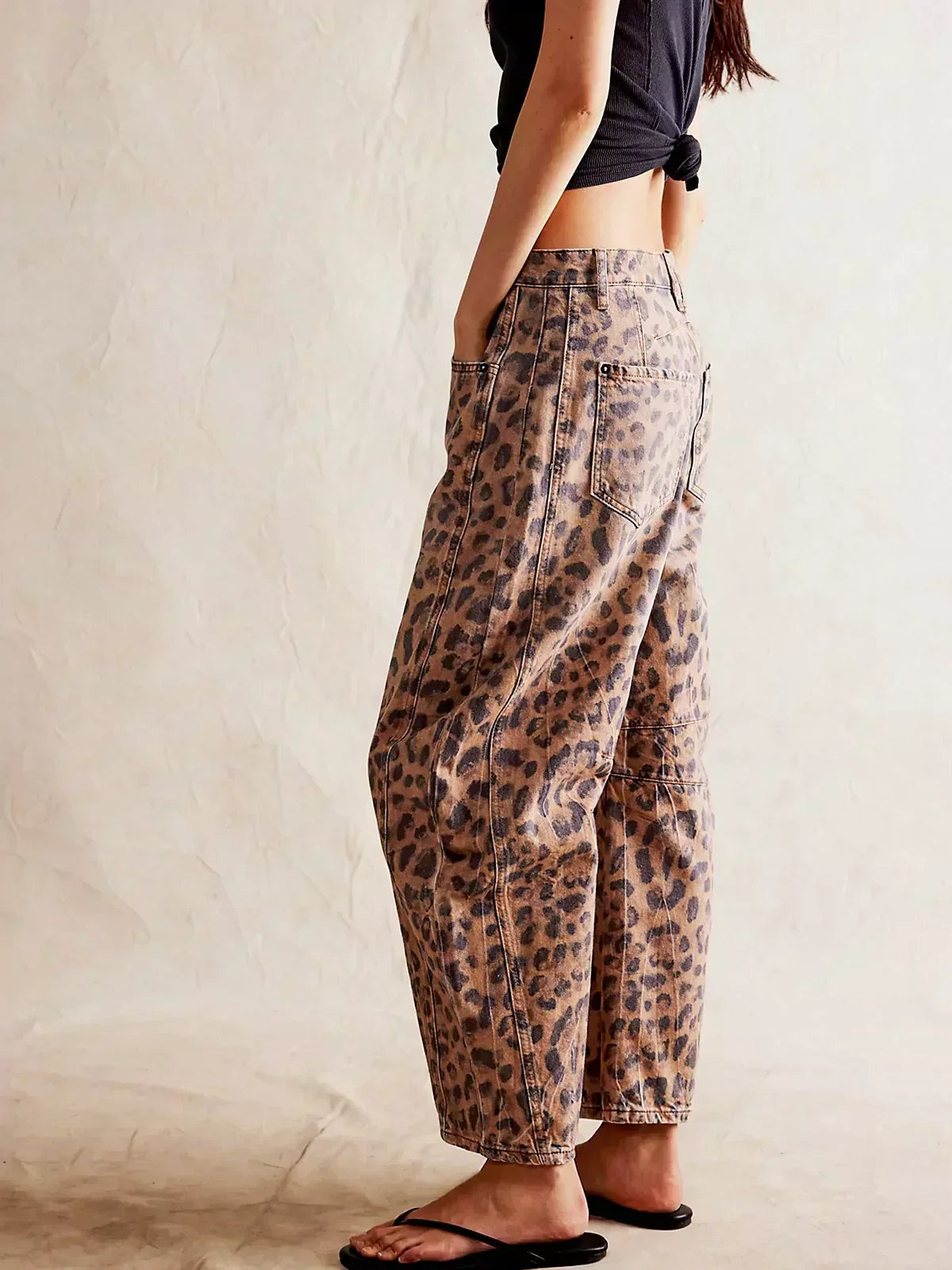 Alicia | Vaqueros Wide Leg Estampado Animal Mujer