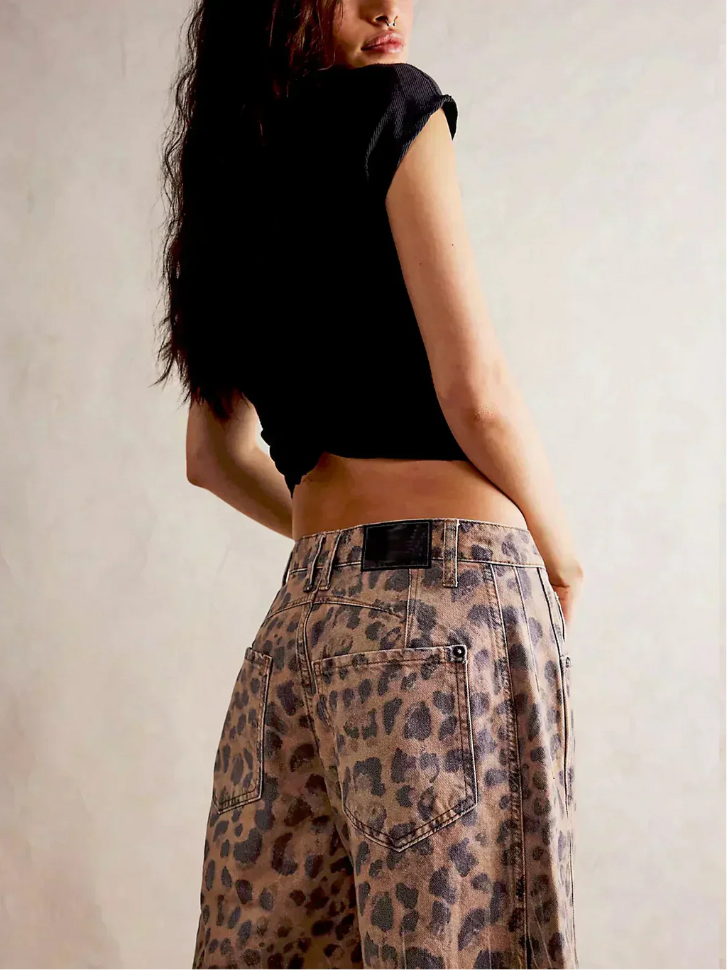 Alicia | Vaqueros Wide Leg Estampado Animal Mujer
