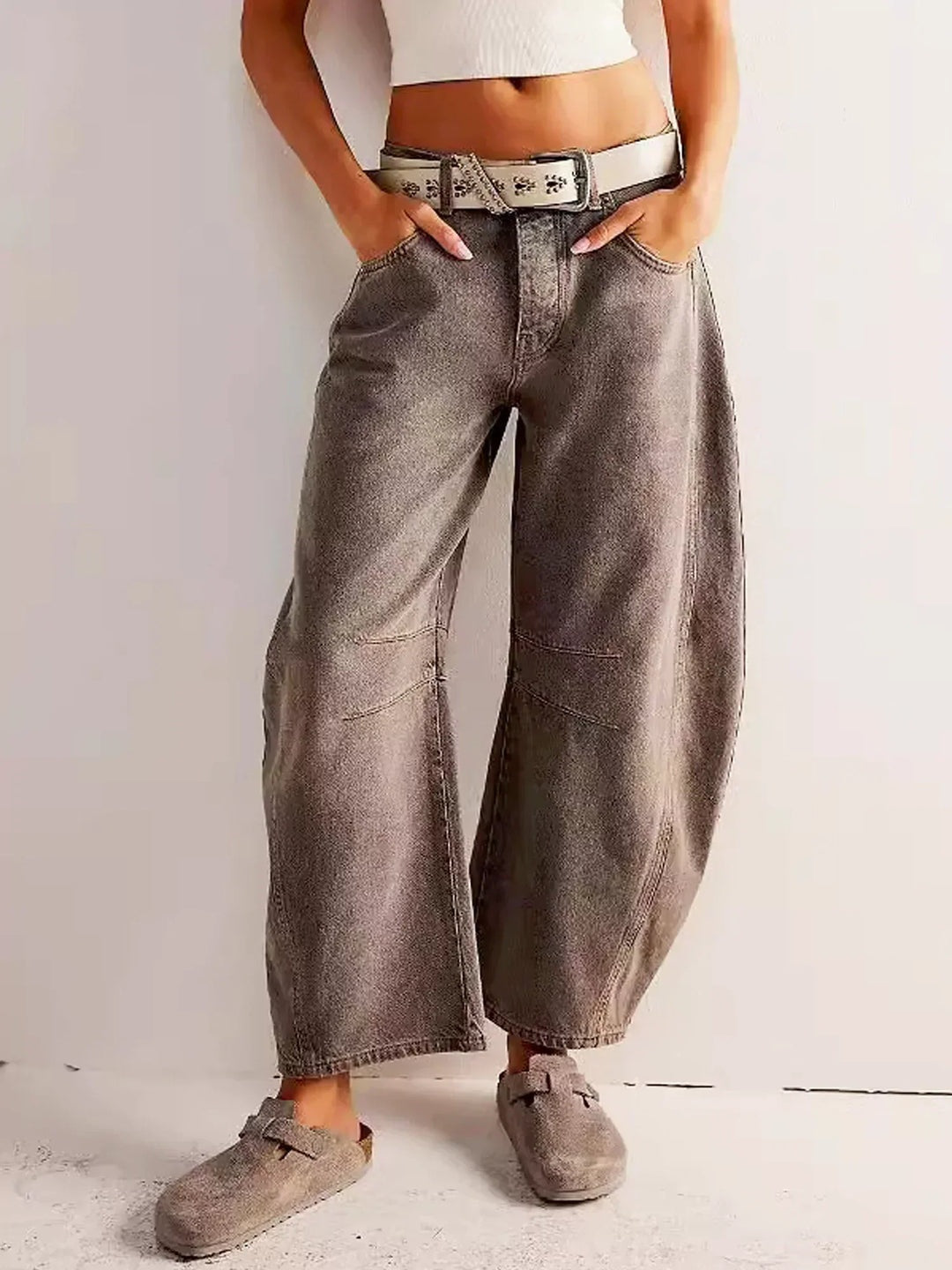 Alicia | Vaqueros Wide Leg Estampado Animal Mujer