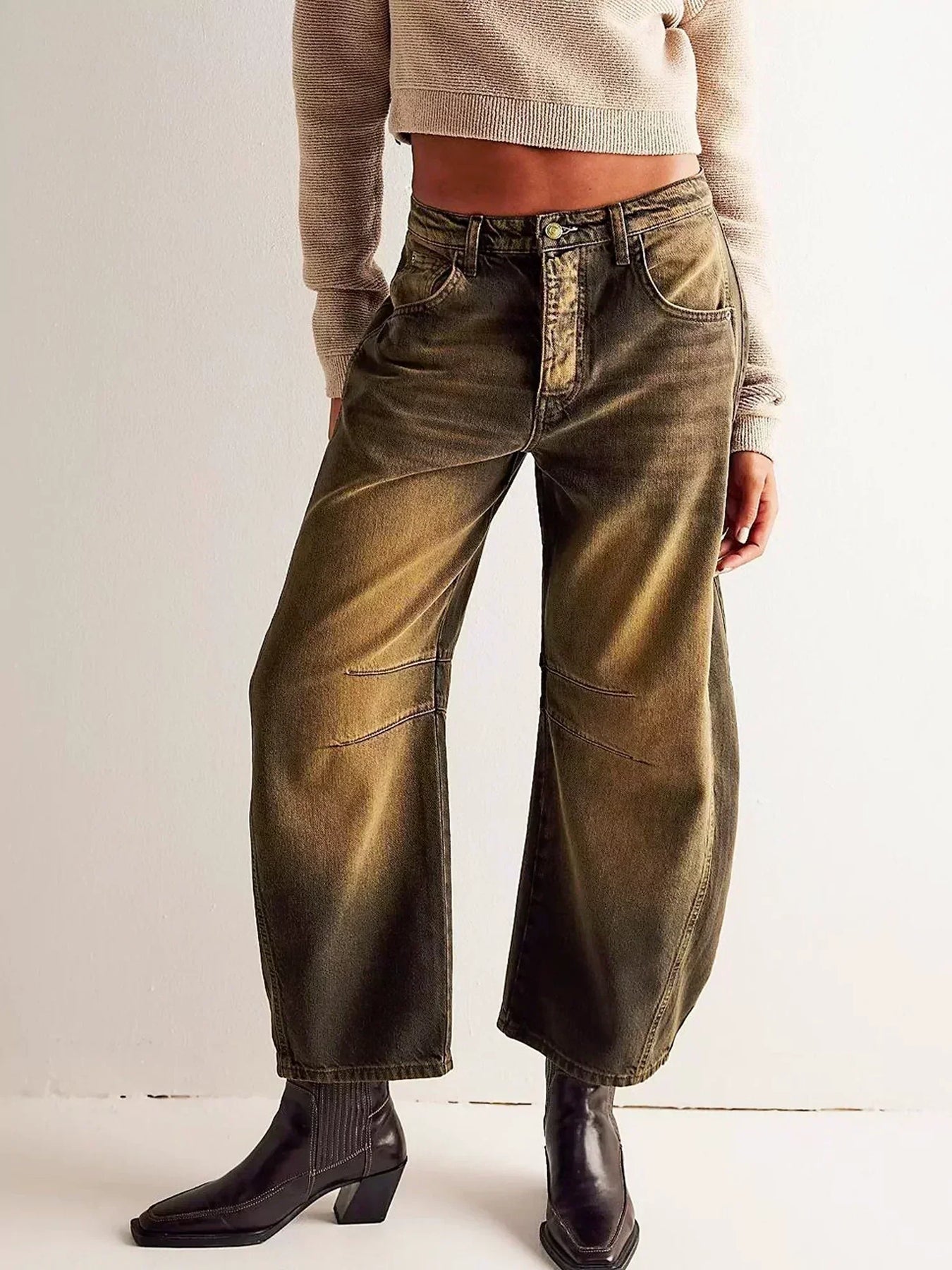 Alicia | Vaqueros Wide Leg Estampado Animal Mujer