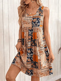 Martina | Vestido Corto Patchwork Boho de Verano Mujer Sin Mangas