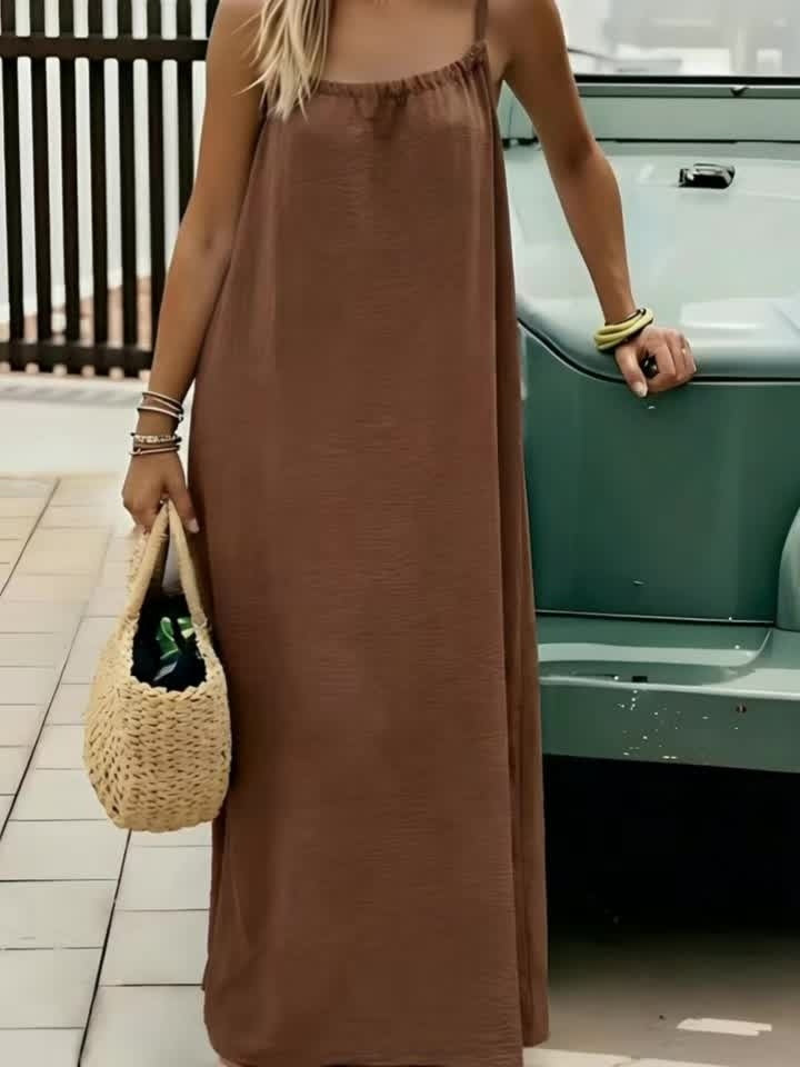 Rosalía | Vestido Largo con Espalda Descubierta Mujer Tirantes