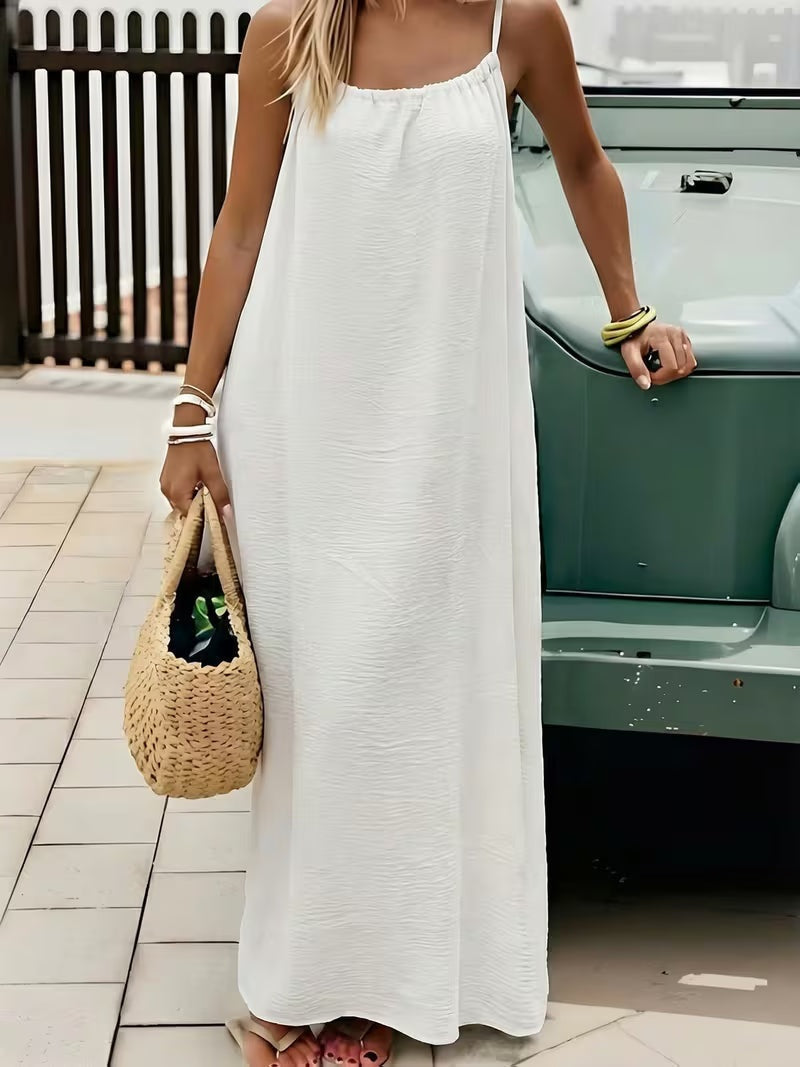 Rosalía | Vestido Largo con Espalda Descubierta Mujer Tirantes