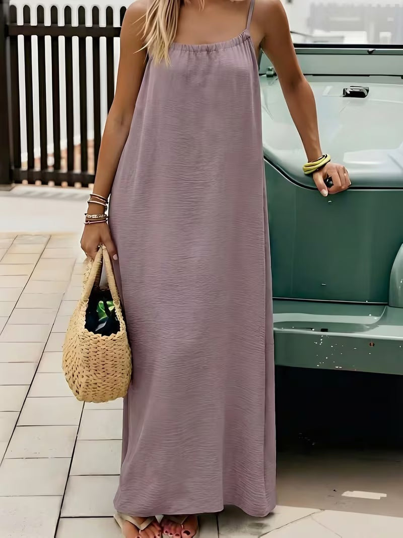 Rosalía | Vestido Largo con Espalda Descubierta Mujer Tirantes