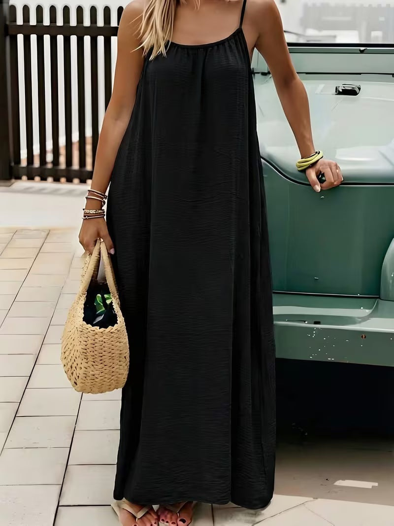 Rosalía | Vestido Largo con Espalda Descubierta Mujer Tirantes
