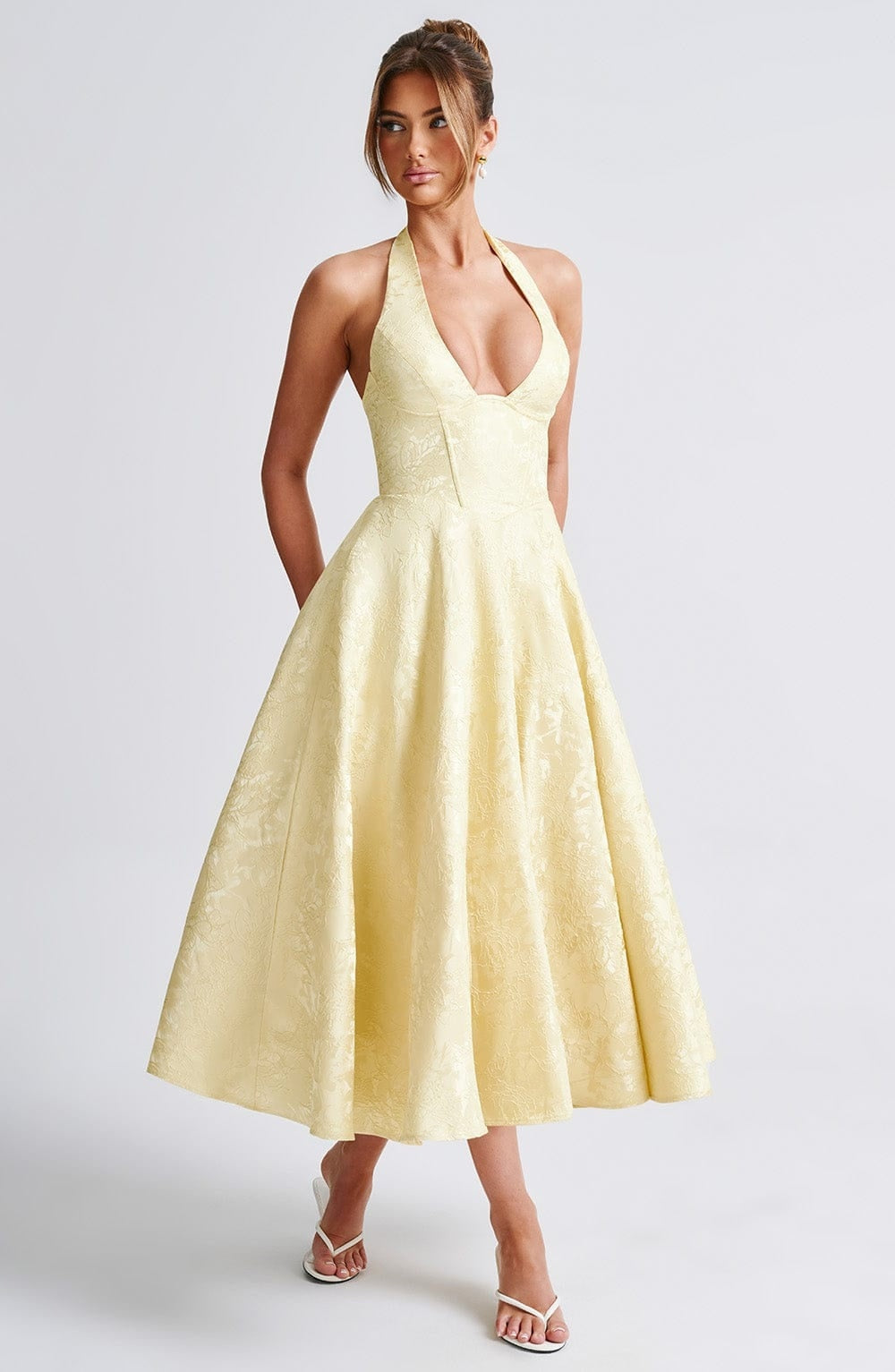 Sofía | Vestido Largo de Fiesta Halter Mujer Escote Profundo