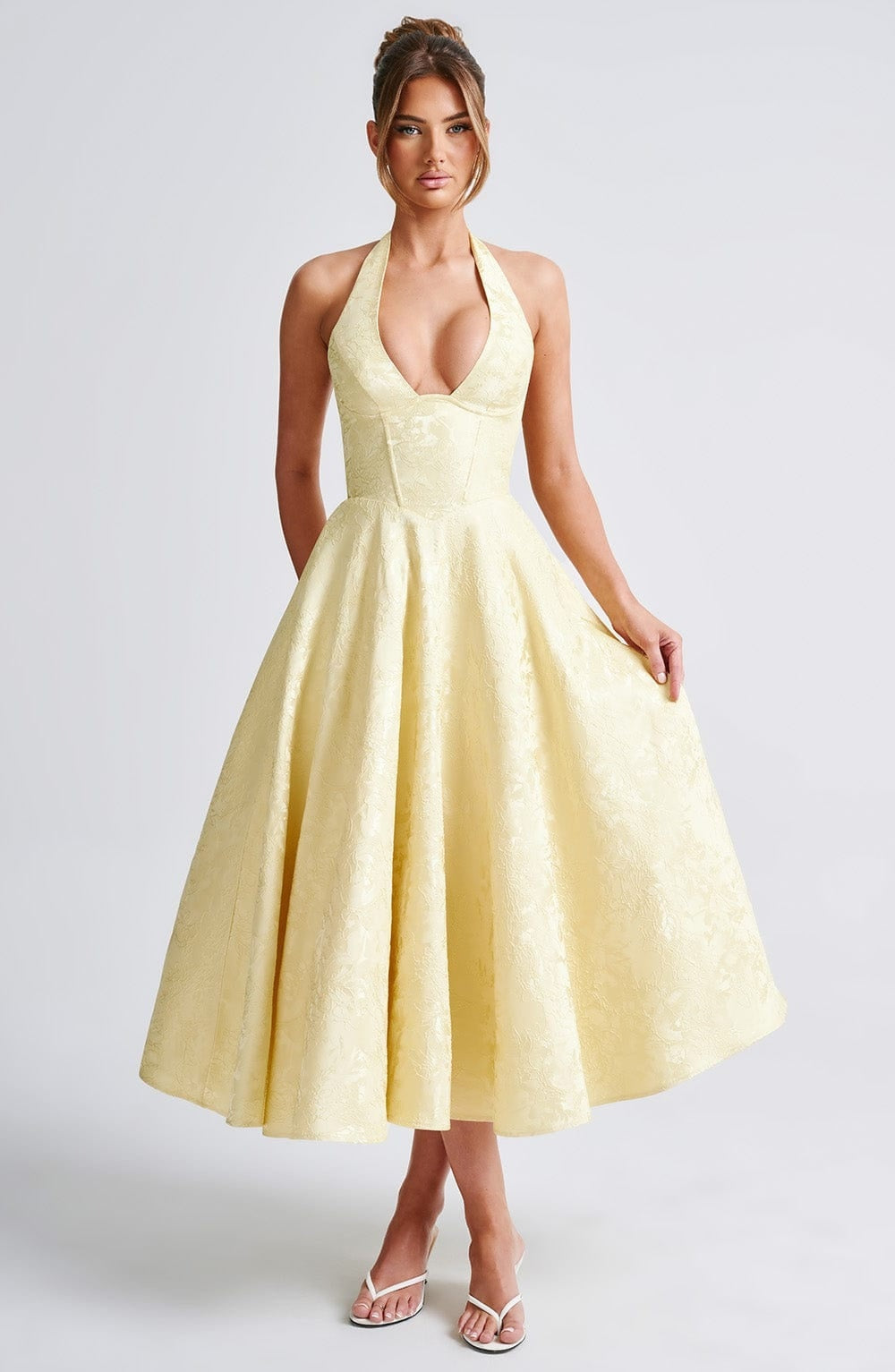Sofía | Vestido Largo de Fiesta Halter Mujer Escote Profundo