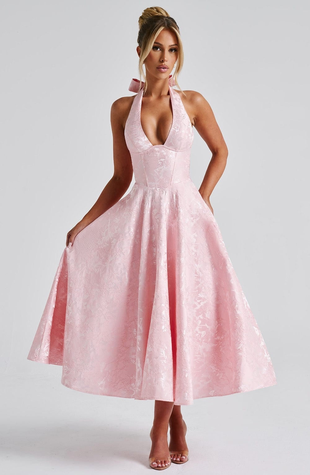 Sofía | Vestido Largo de Fiesta Halter Mujer Escote Profundo