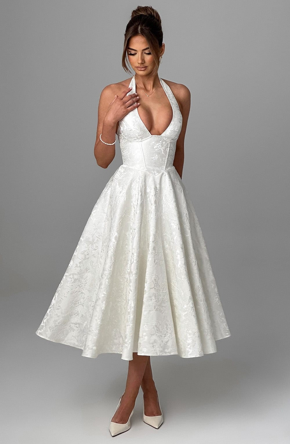 Sofía | Vestido Largo de Fiesta Halter Mujer Escote Profundo